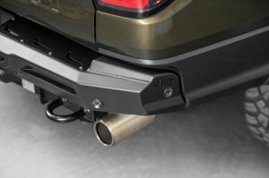 Ford Ranger Raptor Bumper - Rear - Addictive Desert Designs - Edge - Hammer Black with Satin Black Panels - `24-`26